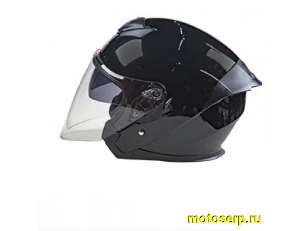 Купить  Шлем открытый  со стеклом AiM JK526  Black Glossy S (шт) (AIM 526-001-S купить с доставкой по Москве и России, цена, технические характеристики, комплектация фото  - motoserp.ru