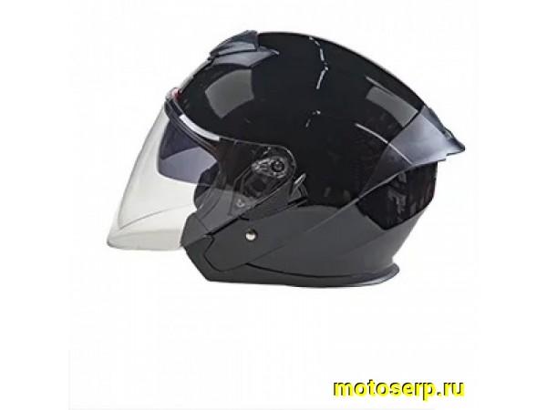 Купить  Шлем открытый  со стеклом AiM JK526  Black Glossy XL (шт) (AIM 526-001-XL купить с доставкой по Москве и России, цена, технические характеристики, комплектация фото  - motoserp.ru