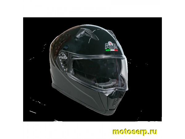 Купить  Шлем закрытый AiM JK320  Black Glossy XL (шт) (AIM 320-001-XL купить с доставкой по Москве и России, цена, технические характеристики, комплектация фото  - motoserp.ru