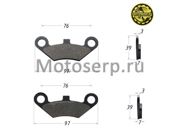 Купить  Колодки тормозные передние ATV CF 500, CF X6, CF X8, POLARIS FA475, ATV 150-200, Linhai D200/300/400 и др. (пар) (SM 151-2641 купить с доставкой по Москве и России, цена, технические характеристики, комплектация фото  - motoserp.ru