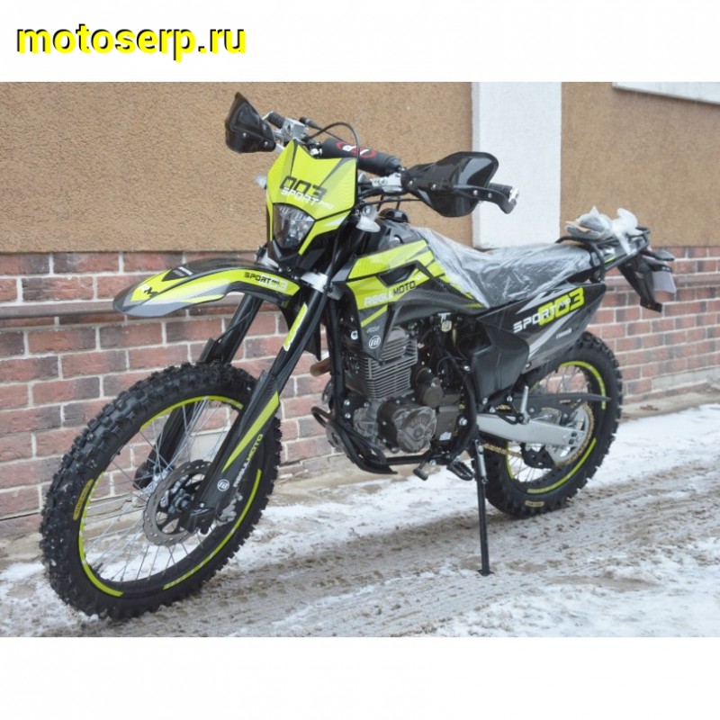 Купить  ====Мотоцикл Кросс/Эндуро Regulmoto Sport-003 PR PRO (4 valves) 5пер. Черный/желтый, 300сс (ЭПТС) 21/18, ZS175FMM-5, возд.охл.,диск/диск, (шт)  купить с доставкой по Москве и России, цена, технические характеристики, комплектация фото  - motoserp.ru