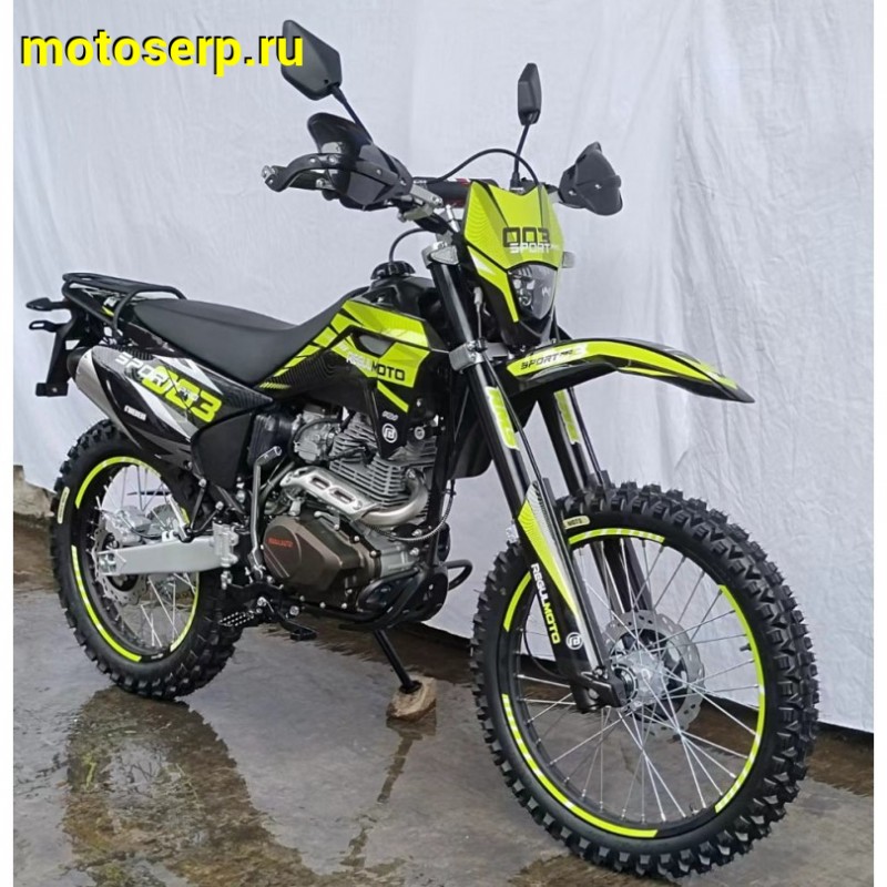 Купить  ====Мотоцикл Кросс/Эндуро Regulmoto Sport-003 PR PRO (4 valves) 5пер. Черный/желтый, 300сс (ЭПТС) 21/18, ZS175FMM-5, возд.охл.,диск/диск, (шт)  купить с доставкой по Москве и России, цена, технические характеристики, комплектация фото  - motoserp.ru