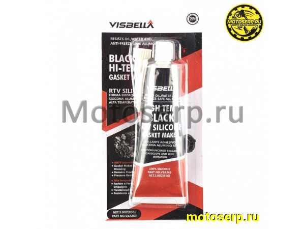 Купить  Герметик-прокладка черный силиконовый 85мл (черный) "VISBELLA" (шт) (0 купить с доставкой по Москве и России, цена, технические характеристики, комплектация фото  - motoserp.ru
