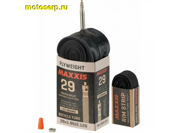 Купить  Камера 29" 29"х1.90/2.125 MAXXIS FLYWEIGHT на двойной обод  Presta + ободная лента (Тайвань Cheng Shin Group) Вело (шт) (КС EIB96845000 купить с доставкой по Москве и России, цена, технические характеристики, комплектация фото  - motoserp.ru