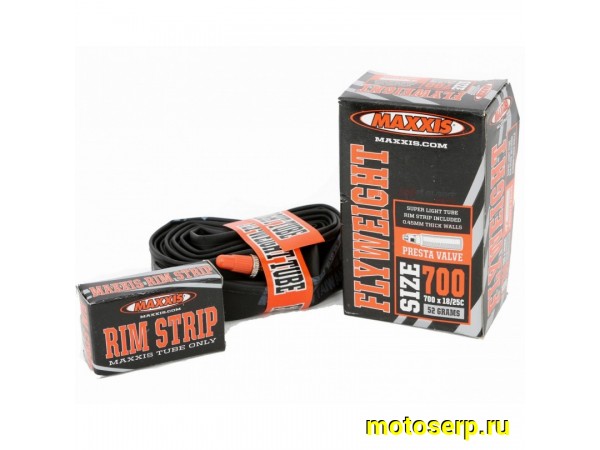 Купить  Камера 28" (узкая)  700-25/37С MAXXIS FLYWEIGHT Presta + ободная лента (Тайвань Cheng Shin Group) Вело (комп) (КС EIB69886100 купить с доставкой по Москве и России, цена, технические характеристики, комплектация фото  - motoserp.ru