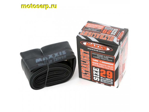 Купить  Камера 29" 29"х1.75/2.4 MAXXIS ULTRALIGHT автовентиль 48 mm (Тайвань Cheng Shin Group) Вело (шт) (КС EIB00140500 купить с доставкой по Москве и России, цена, технические характеристики, комплектация фото  - motoserp.ru