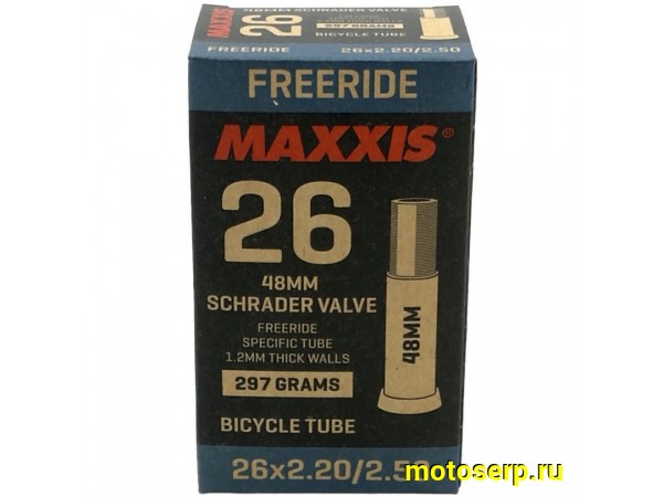 Купить  Камера 26"  559 26"х.2.2/2.5 MAXXIS FREERIDE на двойной обод автовентиль 48мм (Тайвань Cheng Shin Group) Вело (комп) (КС EIB67445600 купить с доставкой по Москве и России, цена, технические характеристики, комплектация фото  - motoserp.ru