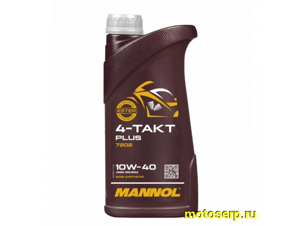 Купить  Масло MANNOL 4-TAKT PLUS 7202 10W40 (полусинтетич.) 1л (Пластик) (шт) (MANNOL 1400 купить с доставкой по Москве и России, цена, технические характеристики, комплектация фото  - motoserp.ru