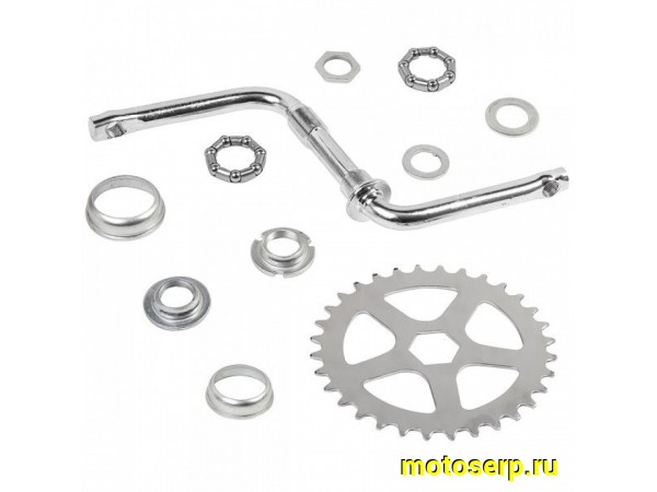 Купить  Шатуны 1 зв. цельнолитой, с резьбой (шатун, звезда, гайки, подшипники) детские 18"/20" (NO NAME-Китай) Вело (пар) (Грат Вест Х74060 (з) купить с доставкой по Москве и России, цена, технические характеристики, комплектация фото  - motoserp.ru