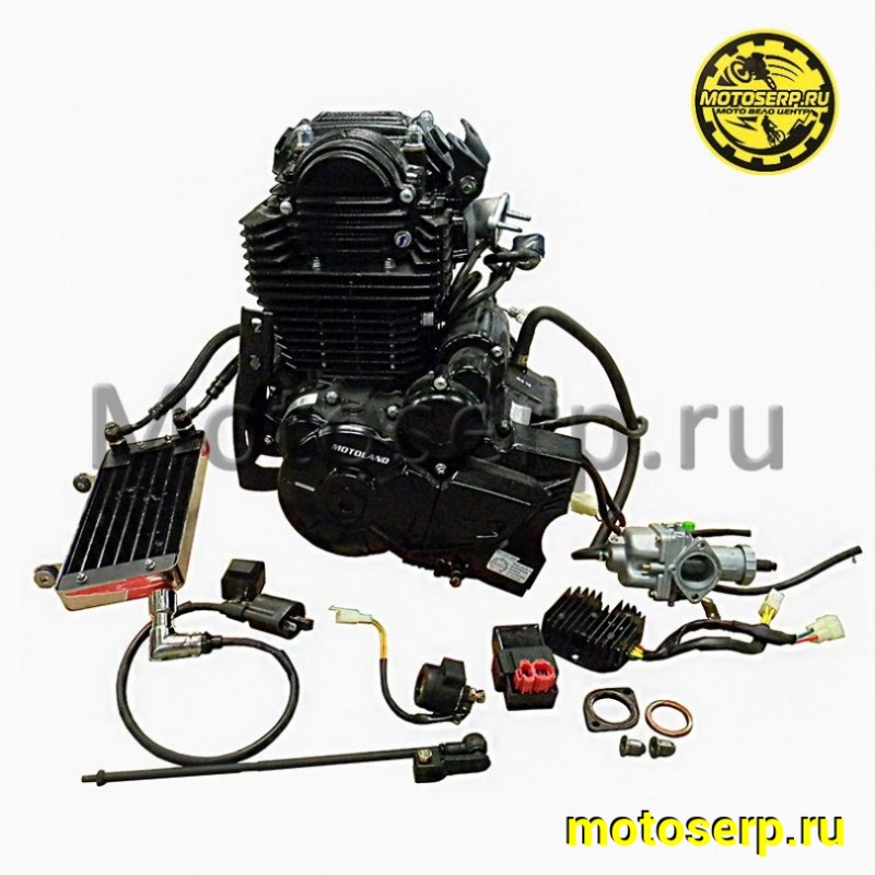 Купить  Двигатель  в сб. 300cc 172FMM-5 PR (CB300) с БАЛАНСИРОМ, с МАСЛЯНЫМ РАДИАТОРОМ, 5ск, полный компл. с электрикой Motoland R1 (шт) (0 купить с доставкой по Москве и России, цена, технические характеристики, комплектация фото  - motoserp.ru