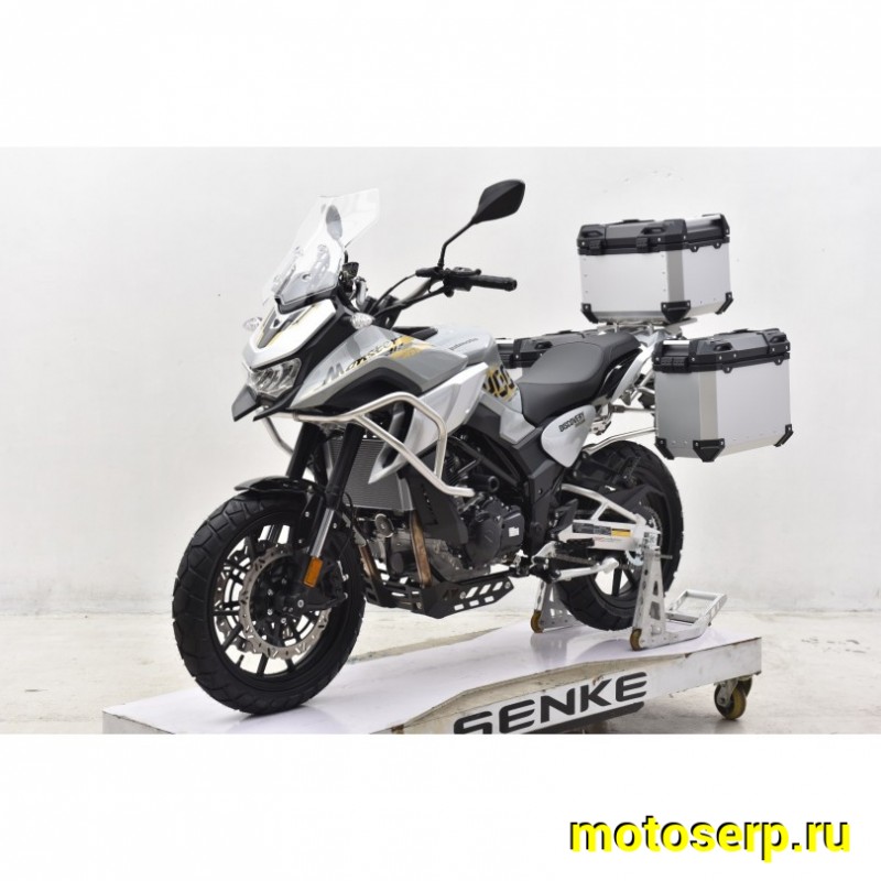 Купить  Мотоцикл внедорожный Regulmoto Discovery 400 Серый (ЭПТС) Тур-эндуро, двиг. CF, ABS , инжект., 6КПП, жидк.охлажд, видеорегистратор, + кофры (шт) купить с доставкой по Москве и России, цена, технические характеристики, комплектация фото  - motoserp.ru