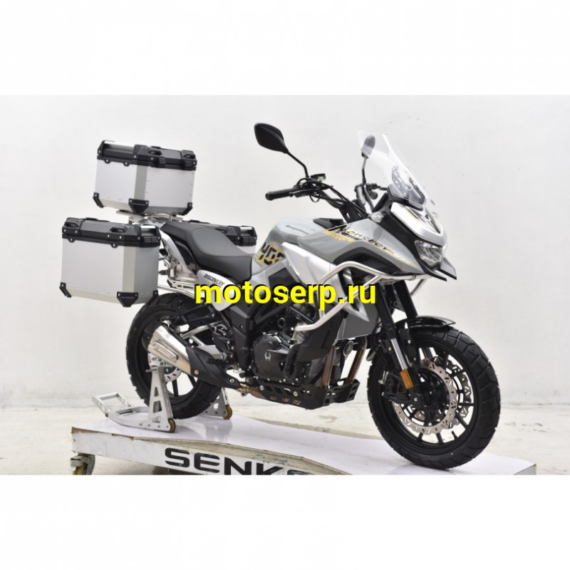 Купить  Мотоцикл внедорожный Regulmoto Discovery 400 Серый (ЭПТС) Тур-эндуро, двиг. CF, ABS , инжект., 6КПП, жидк.охлажд, видеорегистратор, + кофры (шт) купить с доставкой по Москве и России, цена, технические характеристики, комплектация фото  - motoserp.ru