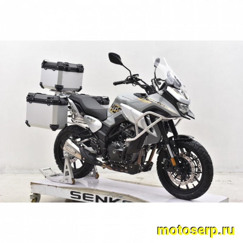 Купить  Мотоцикл внедорожный Regulmoto Discovery 400 Серый (ЭПТС) Тур-эндуро, двиг. CF, ABS , инжект., 6КПП, жидк.охлажд, видеорегистратор, + кофры (шт) купить с доставкой по Москве и России, цена, технические характеристики, комплектация фото  - motoserp.ru