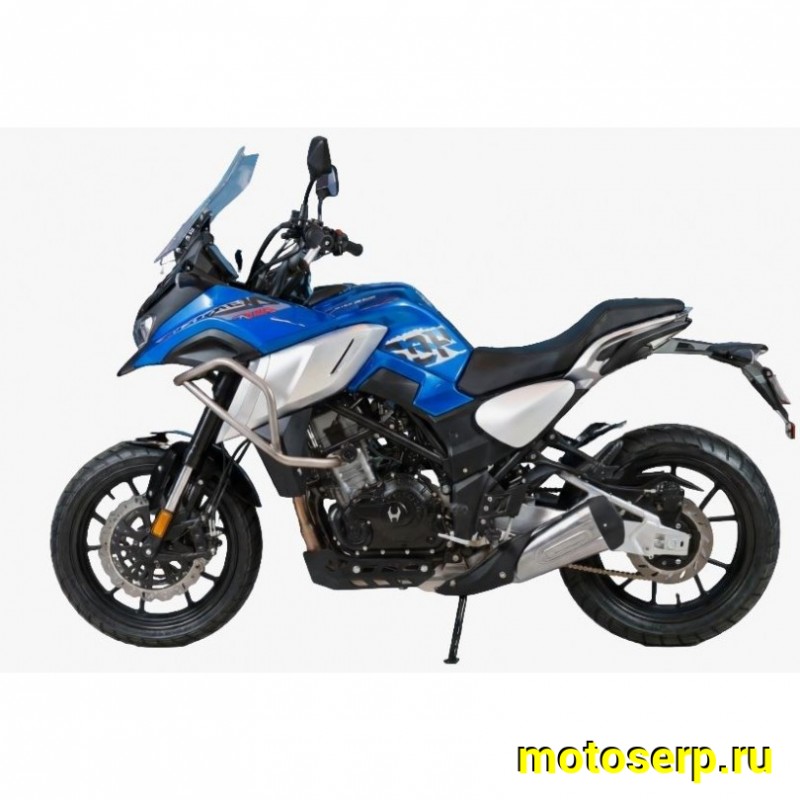 Купить  Мотоцикл внедорожный Regulmoto Discovery 400 Синий (ЭПТС) Тур-эндуро, двиг. CF, ABS , инжект., 6КПП, жидк.охлажд, видеорегистратор. без коф (шт) купить с доставкой по Москве и России, цена, технические характеристики, комплектация фото  - motoserp.ru