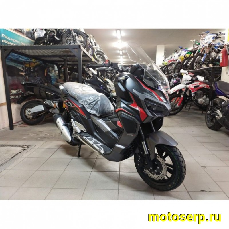 Купить  Скутер Regulmoto XDV PRO 300CC (LJ300T-18) EFI двиг APRILIA SR MAX 300, ABS, инжект. ,вариатор, подвеска KYB регулигуем. Матовый черный (шт) купить с доставкой по Москве и России, цена, технические характеристики, комплектация фото  - motoserp.ru