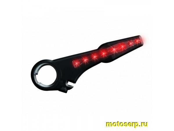 Купить  Рога на руль алюминий V-GRIP с подсветкой (красный свет) Вело (пар) (БАЙКОМ V-GRIP купить с доставкой по Москве и России, цена, технические характеристики, комплектация фото  - motoserp.ru