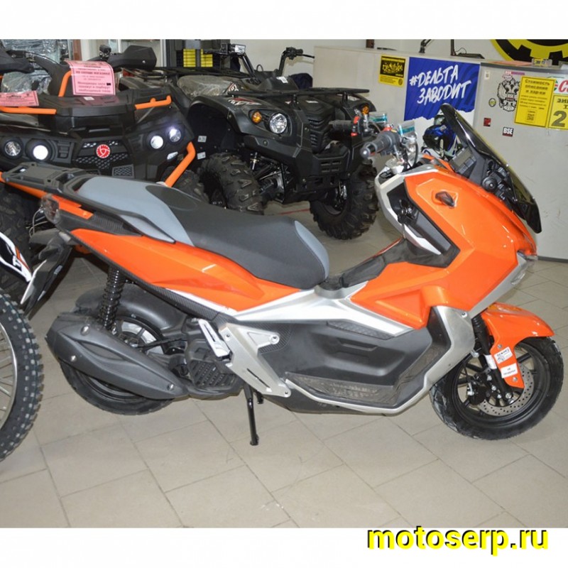 Купить  ====Скутер TRACER ADV 50+ (Трейсер АДВ) Тюнинг+доп ЦПГ и ГБЦ (реплика HONDA X-ADV) 50cc  4Т, кол.13", диск./диск.  (шт) 01500 (MM 47211 купить с доставкой по Москве и России, цена, технические характеристики, комплектация фото  - motoserp.ru