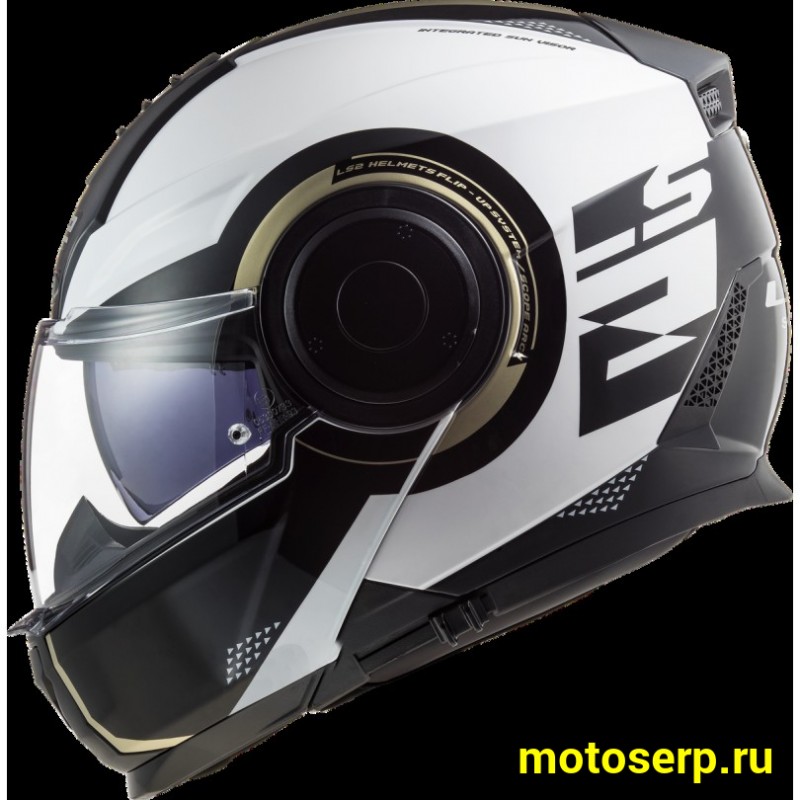 Купить  Шлем трансформер (модуляр) LS2 FF902 SCOPE ARCH Gloss White Titanum XL (шт) (LS2 купить с доставкой по Москве и России, цена, технические характеристики, комплектация фото  - motoserp.ru