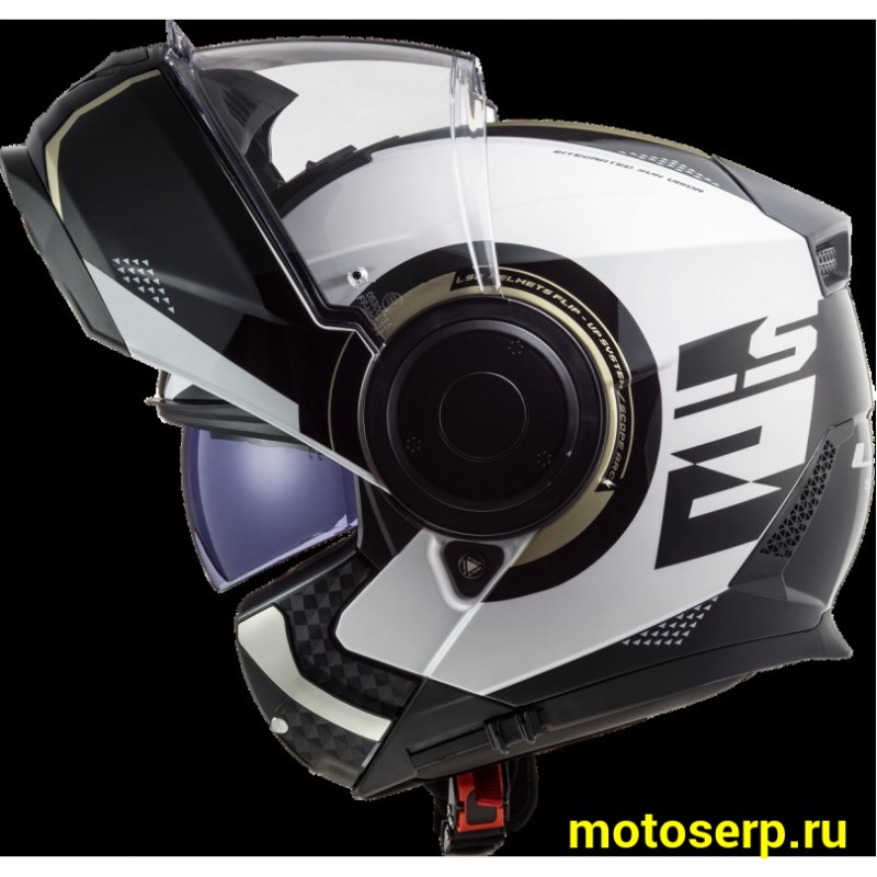 Купить  Шлем трансформер (модуляр) LS2 FF902 SCOPE ARCH Gloss White Titanum XL (шт) (LS2 купить с доставкой по Москве и России, цена, технические характеристики, комплектация фото  - motoserp.ru