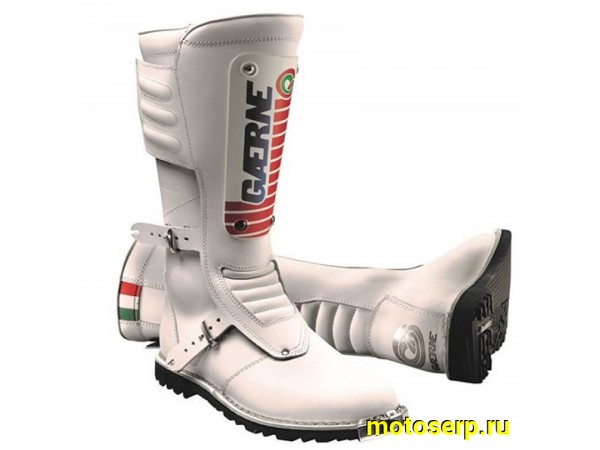 Купить  Мотоботы кросс. GAERNE HERITAGE MX Collection GMX MACH 80 (защ. голени), белый р-р 45" (Ч/З) (пар) (SM 872-1190 купить с доставкой по Москве и России, цена, технические характеристики, комплектация фото  - motoserp.ru