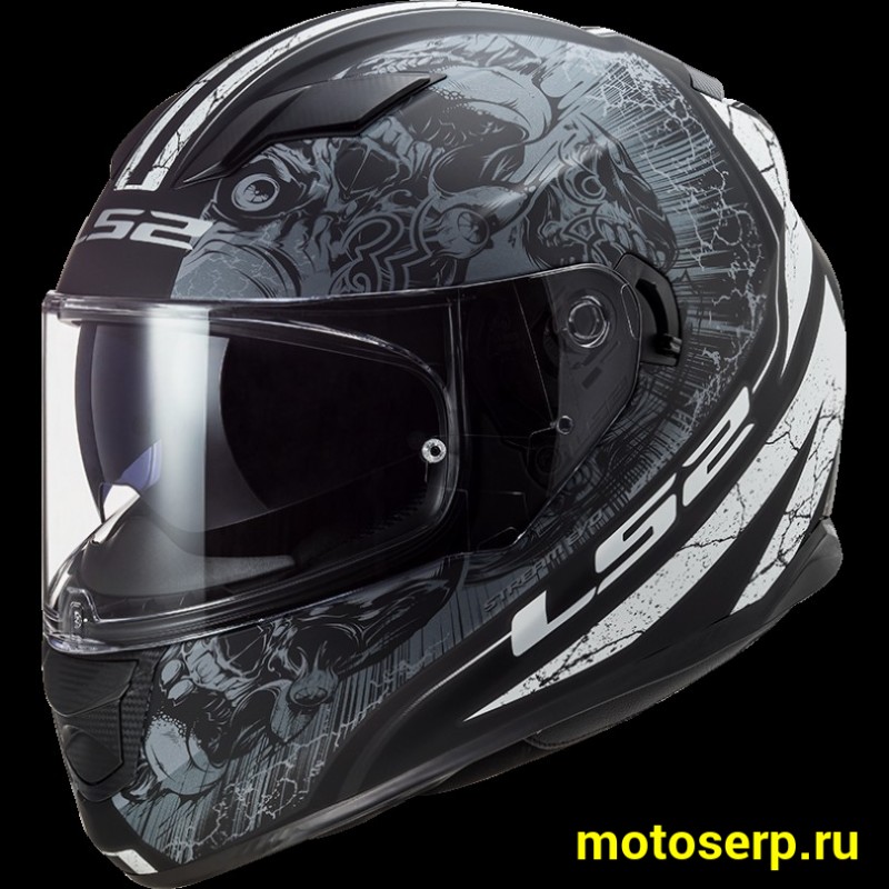 Купить  Шлем закрытый LS2 FF320 STREAM EVO THRONE Matt BlackTitanium (L) интеграл (шт) (LS2 купить с доставкой по Москве и России, цена, технические характеристики, комплектация фото  - motoserp.ru