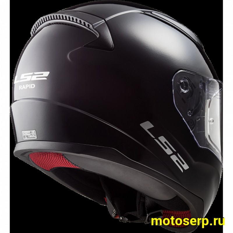 Купить  Шлем закрытый LS2 FF353 RAPID single mono GLOSS BLACK (XL) интеграл (шт) (LS2 купить с доставкой по Москве и России, цена, технические характеристики, комплектация фото  - motoserp.ru
