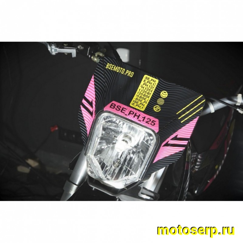 Купить  Питбайк BSE PH 125 AK47 Yellow 17/14", Мех, эл.ст (шт) купить с доставкой по Москве и России, цена, технические характеристики, комплектация фото  - motoserp.ru