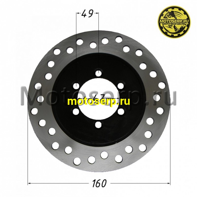 Купить  Диск тормозной передний (160x47) (отв:6x49) ATV ROCKOT HAMMER-200 (шт) (Rockot 00000434547 купить с доставкой по Москве и России, цена, технические характеристики, комплектация фото  - motoserp.ru