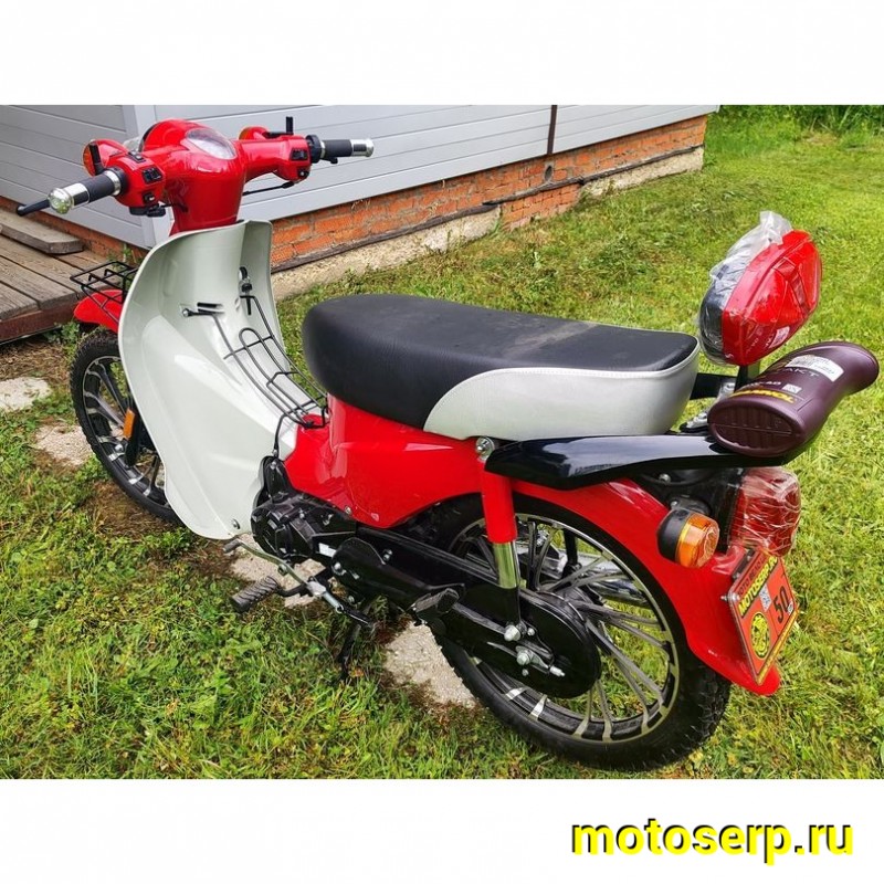 Купить  Мопед MM GATAN (ГАТАН-50) 50сс 4Т, реплика  HONDA SUPER CUBE, диск/бар. 17" багажн, спинка, стекло. (шт) 0110 (MM  купить с доставкой по Москве и России, цена, технические характеристики, комплектация фото  - motoserp.ru