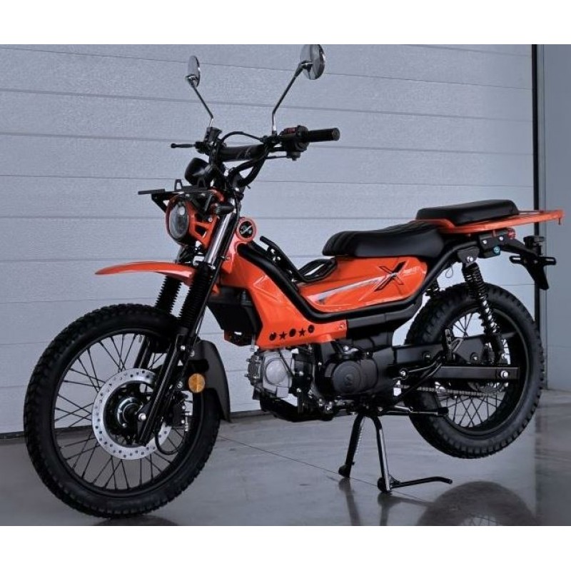 Купить  Мопед MM XTRAIL (ИксТраил - 50)  реплика Honda TRAIL  50сс 4Т, диск/бар. 18"/16". длиннобазн. широкий багажник (шт) 01100 (MM (0 купить с доставкой по Москве и России, цена, технические характеристики, комплектация фото  - motoserp.ru