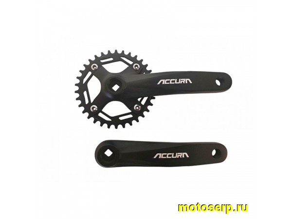 Купить  Шатуны 1 зв. на квадрате. Алюм. 36 зуб. ACCURA разборный, алюминевая звезда Вело (пар) (Золотник 3012602-63 купить с доставкой по Москве и России, цена, технические характеристики, комплектация фото  - motoserp.ru