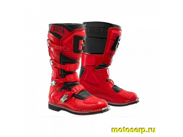 Купить  Мотоботы кросс. GAERNE GX-1  (защ. голени), красный/черный р-р 44" (Ч/З) (пар) (SM 808-8368 купить с доставкой по Москве и России, цена, технические характеристики, комплектация фото  - motoserp.ru