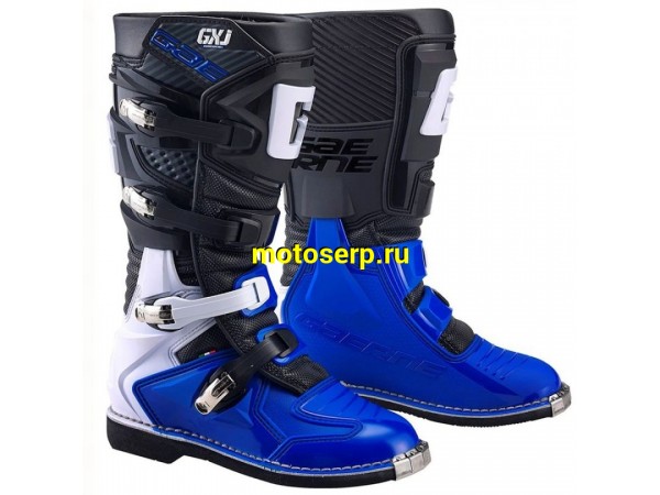 Купить  Мотоботы кросс. GAERNE GX-J  (защ. голени), черный/синий р-р 41" (Ч/З) (пар) (SM 872-8758 купить с доставкой по Москве и России, цена, технические характеристики, комплектация фото  - motoserp.ru