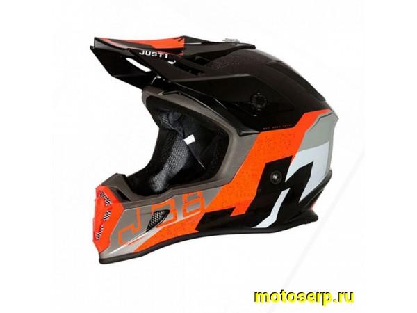 Купить  Шлем Кросс JUST1 J38 KORNER оранжевый/черный глянцевый р-р XL  (шт) (SM 880-9139 купить с доставкой по Москве и России, цена, технические характеристики, комплектация фото  - motoserp.ru