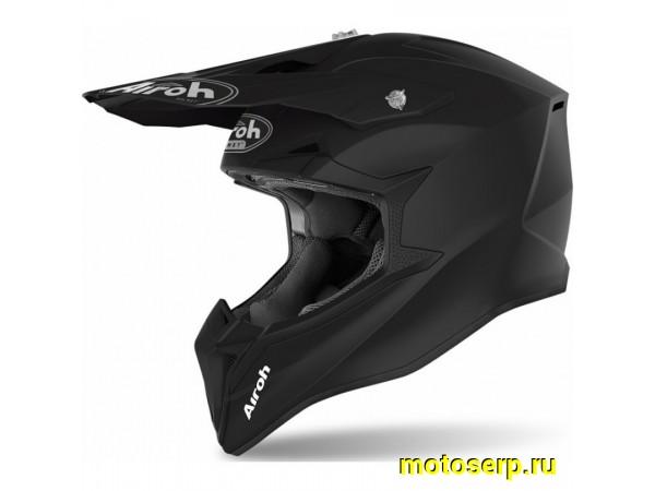 Купить  Шлем Кросс AIROH WRAAP COLOR Black Matt (M) (шт) (AIROH купить с доставкой по Москве и России, цена, технические характеристики, комплектация фото  - motoserp.ru