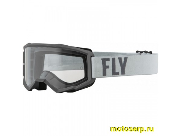 Купить  Очки мото Кросс FLY RACING FOCUS YOUTH  серый (детские)  (шт) (SM 604-5354 купить с доставкой по Москве и России, цена, технические характеристики, комплектация фото  - motoserp.ru