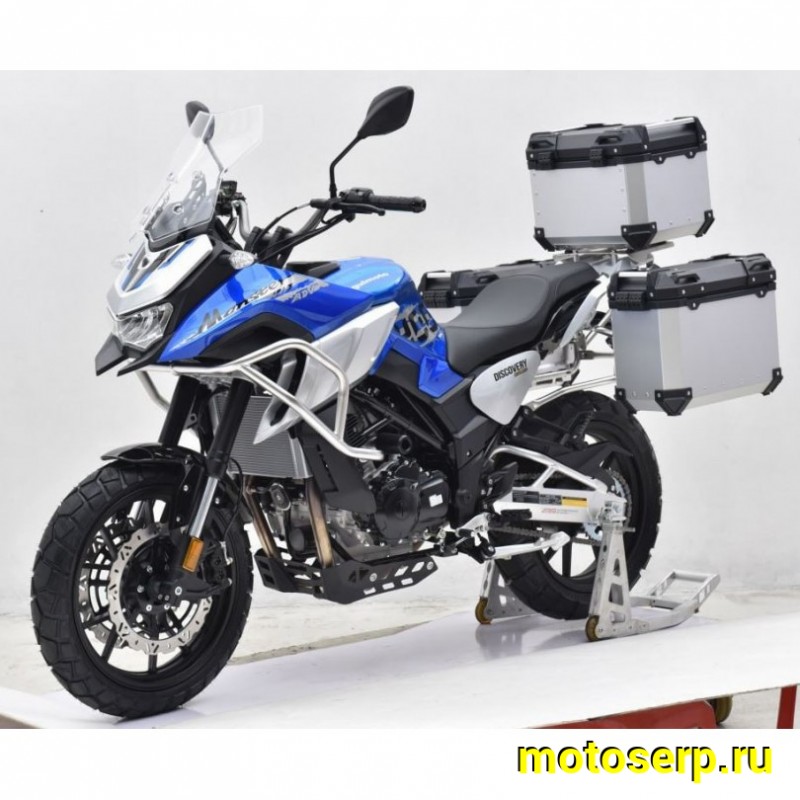 Купить  Мотоцикл внедорожный Regulmoto Discovery 400 Синий (ЭПТС) Тур-эндуро, двиг.  CF, ABS , инжект., 6КПП, жидк.охлажд, видеорегистратор, + кофры (шт) купить с доставкой по Москве и России, цена, технические характеристики, комплектация фото  - motoserp.ru