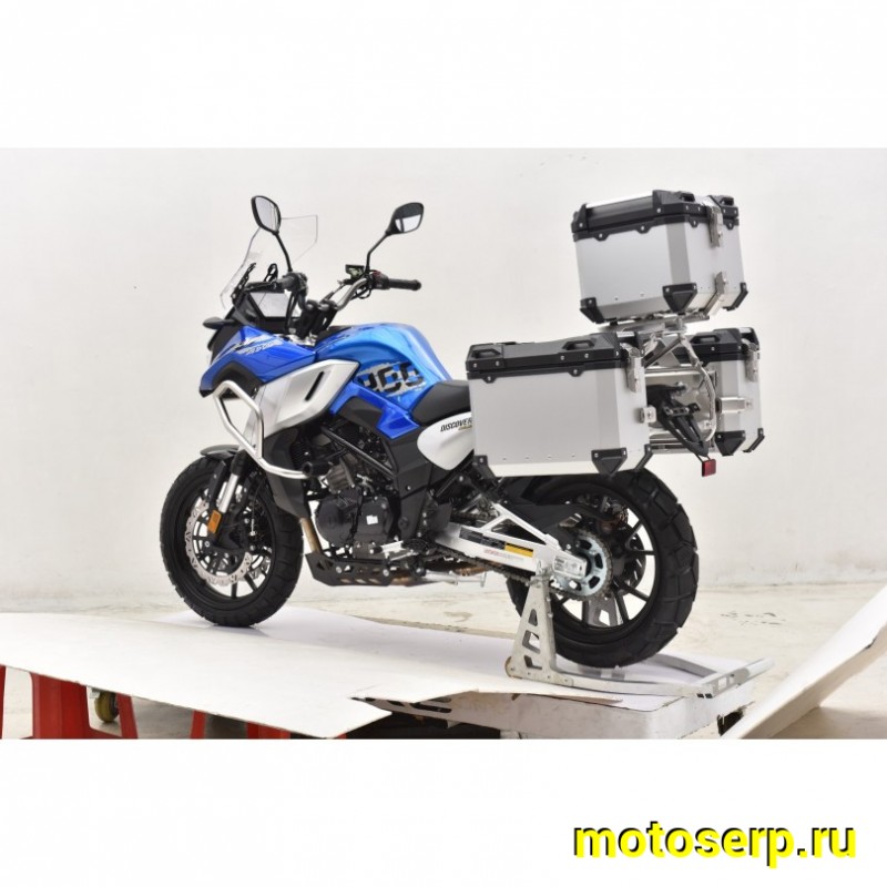 Купить  Мотоцикл внедорожный Regulmoto Discovery 400 Синий (ЭПТС) Тур-эндуро, двиг.  CF, ABS , инжект., 6КПП, жидк.охлажд, видеорегистратор, + кофры (шт) купить с доставкой по Москве и России, цена, технические характеристики, комплектация фото  - motoserp.ru