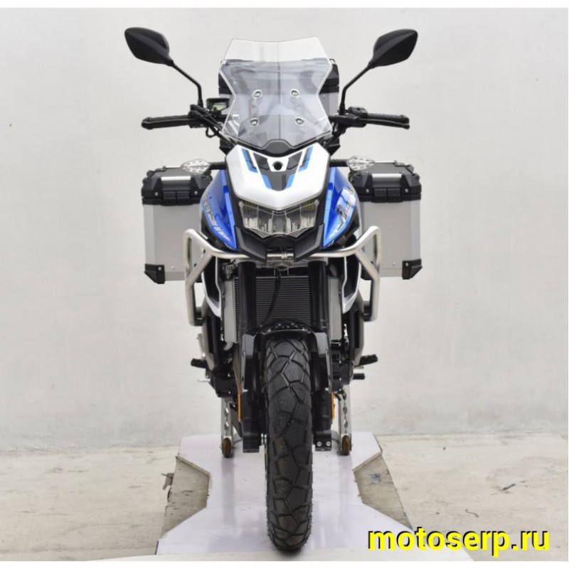 Купить  Мотоцикл внедорожный Regulmoto Discovery 400 Синий (ЭПТС) Тур-эндуро, двиг.  CF, ABS , инжект., 6КПП, жидк.охлажд, видеорегистратор, + кофры (шт) купить с доставкой по Москве и России, цена, технические характеристики, комплектация фото  - motoserp.ru