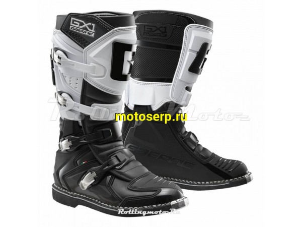Купить  Мотоботы кросс. GAERNE GX-1 белый/черный, р-р 45" (Ч/З) (пар) (SM 808-9929 купить с доставкой по Москве и России, цена, технические характеристики, комплектация фото  - motoserp.ru