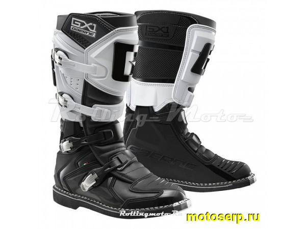 Купить  Мотоботы кросс. GAERNE GX-1 белый/черный, р-р 43" (Ч/З) (пар) (SM 808-1370 купить с доставкой по Москве и России, цена, технические характеристики, комплектация фото  - motoserp.ru