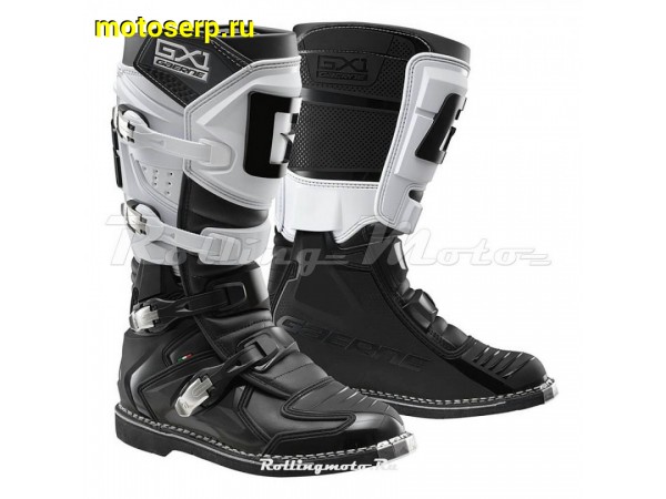 Купить  Мотоботы кросс. GAERNE GX-1 белый/черный, р-р 44" (Ч/З) (пар) (SM 808-5795 купить с доставкой по Москве и России, цена, технические характеристики, комплектация фото  - motoserp.ru