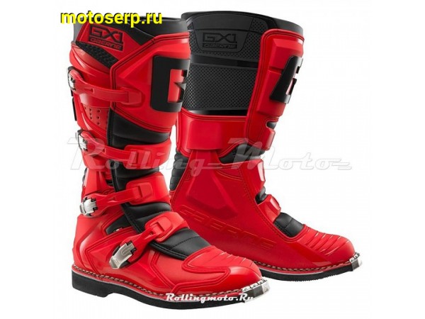 Купить  Мотоботы кросс. GAERNE GX-1  (защ. голени), красный/черный р-р 47" (Ч/З) (пар) (SM 808-7286 купить с доставкой по Москве и России, цена, технические характеристики, комплектация фото  - motoserp.ru