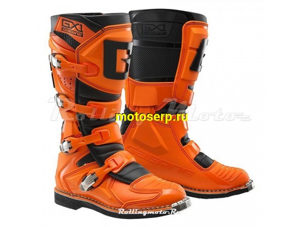 Купить  Мотоботы кросс. GAERNE GX-1  (защ. голени), оранжевый/черный р-р 42" (Ч/З) (пар) (SM 808-5835 купить с доставкой по Москве и России, цена, технические характеристики, комплектация фото  - motoserp.ru