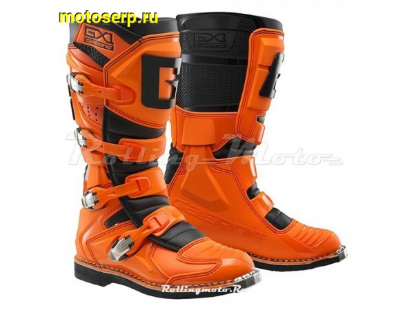 Купить  Мотоботы кросс. GAERNE GX-1  (защ. голени), оранжевый/черный р-р 45" (Ч/З) (пар) (SM 808-5555 купить с доставкой по Москве и России, цена, технические характеристики, комплектация фото  - motoserp.ru