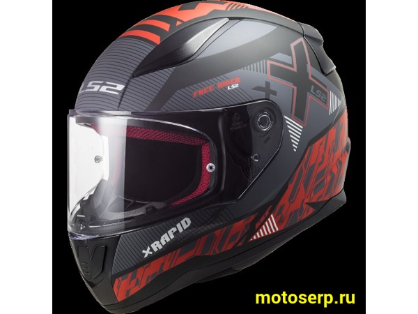Купить  Шлем закрытый LS2 FF353 RAPID XTREET MATT BLACK RED (S) интеграл (шт) (LS2 купить с доставкой по Москве и России, цена, технические характеристики, комплектация фото  - motoserp.ru
