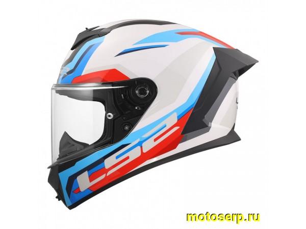 Купить  Шлем закрытый LS2 FF820 RAPID 3 HYPER White Blue Red (L) интеграл  (шт) (LS купить с доставкой по Москве и России, цена, технические характеристики, комплектация фото  - motoserp.ru