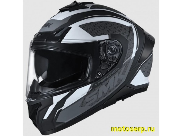 Купить  Шлем закрытый интеграл SMK TYPHOON RD1 , цвет серый/чёрный матовый (L) (шт) (Bajaj TYPHOON MA216 купить с доставкой по Москве и России, цена, технические характеристики, комплектация фото  - motoserp.ru