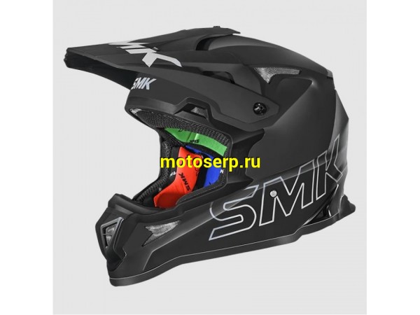 Купить  Шлем Кросс SMK ALLTERRA , цвет чёрный матовый (S) (шт) (Bajaj ALLTERRA MA260 купить с доставкой по Москве и России, цена, технические характеристики, комплектация фото  - motoserp.ru