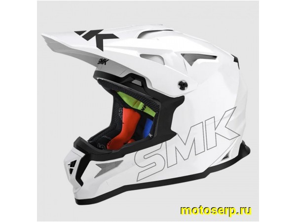 Купить  Шлем Кросс SMK ALLTERRA , цвет белый (S) (шт) (Bajaj ALLTERRA GL120 купить с доставкой по Москве и России, цена, технические характеристики, комплектация фото  - motoserp.ru
